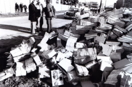 Quema de libros en la dictadura militar